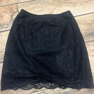 Girls black  lace skirt size large